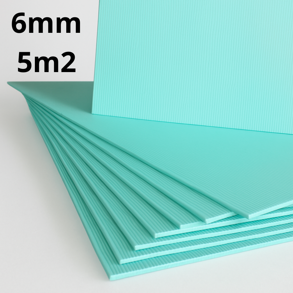 Underlay XPS 6mm - 20% denser - Premium Base for Laminate and Wood Floors - 5m2 (54 sqft) to 55m2 (592 sqft) - High Quality