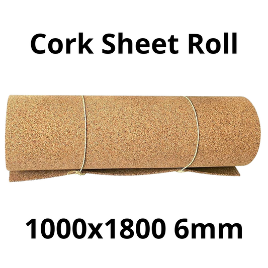 Cork Sheet Roll - 1000x1800mm - 6mm - Décor and DIY - Pack of 1