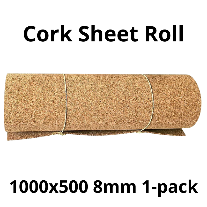 Cork Sheet Roll - 1000x500mm - 8mm - Décor and DIY - Pack of 1