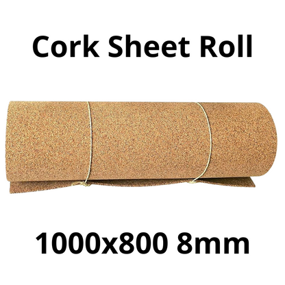 Cork Sheet Roll - 1000x800mm - 8mm - Décor and DIY - Pack of 1