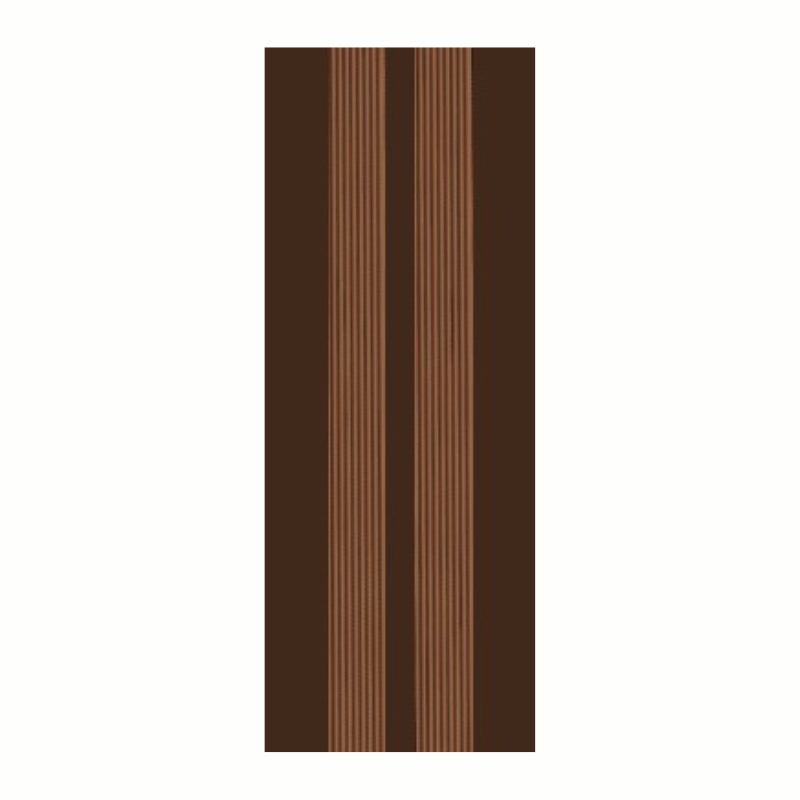 Brown anti-slip self-adhesive angle stair nosing installed on a staircase, providing enhanced safety and protecting stair edges.