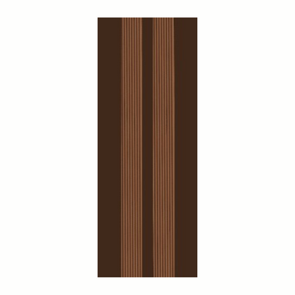 Brown anti-slip self-adhesive angle stair nosing installed on a staircase, providing enhanced safety and protecting stair edges.