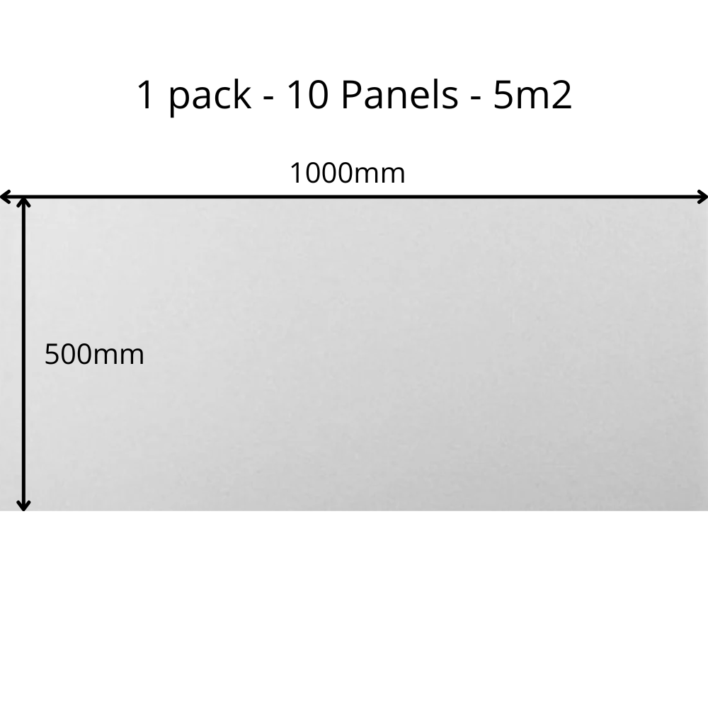 White Blank XL: Decorative Ceiling and Wall Panels - 5m2 (53.81 sqft)- 10 Panels