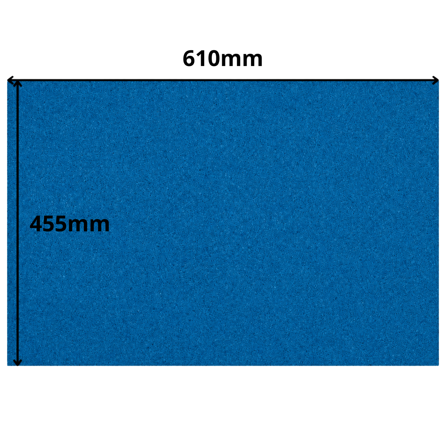 Cork Sheet - 610x 455mm - 5mm - Decor and DIY - Pack of 1 - Self-adhesive, peel and stick - Blue