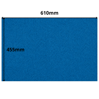 Cork Sheet - 610x 455mm - 5mm - Decor and DIY - Pack of 1 - Self-adhesive, peel and stick - Blue