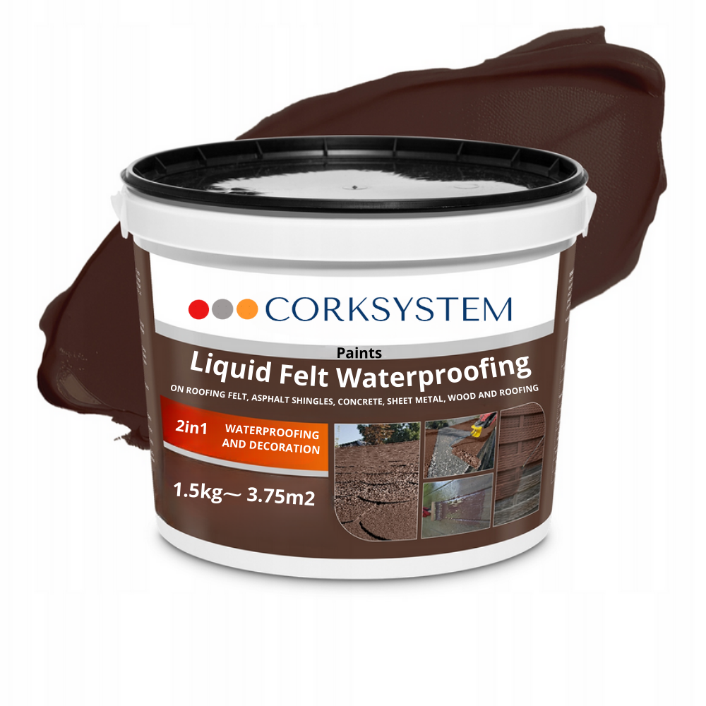 Liquid Roof Membrane - Brown - 1.5kg - Durable and Waterproof Protection