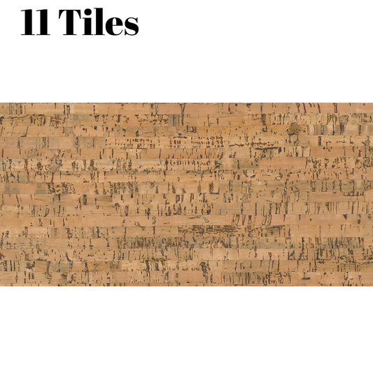 Decorative Cork Wall Tiles - Natural Canvas - 1 Pack - 1.98m2 (21.31sqft)