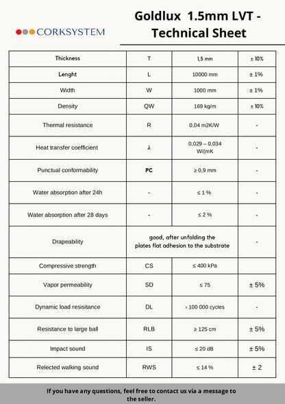 GoldLux 1.5mm LVT Underlay with Gold Membrane - Super High Denisty Best Quality