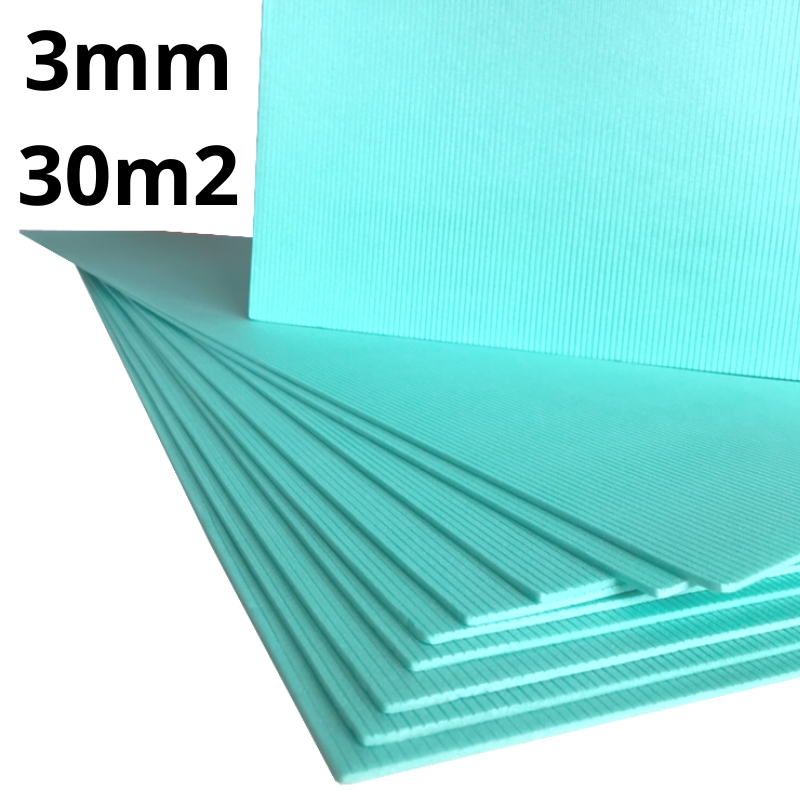 3mm XPS underlay – 10% denser, premium thermal foam for laminate & wood floors (5–55 m²)