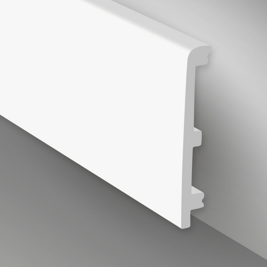 White 2 Skirting Board – 2400 × 120 × 18 mm (3 Pack)