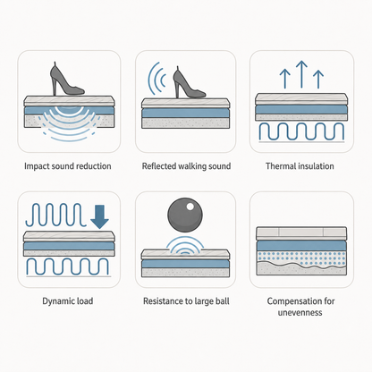 Minerals & polyurethane (PU) Underlay with ALU Membrane  (Vinyl/Wood/Laminate) - 1.8mm - 8.5m2(91.49 sqft) - Highest Quality