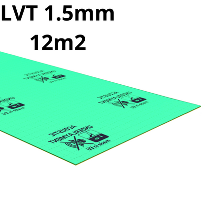 1.5mm professional high-density LVT underlay for vinyl flooring, covers 6-42m², superior sound reduction and subfloor preparation