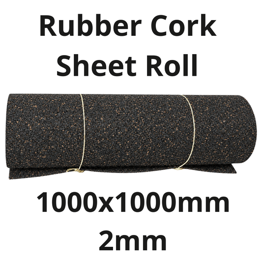 Rubber Cork Sheet Roll - 1000x1000mm - 2mm - Decor and DIY - Pack of 1