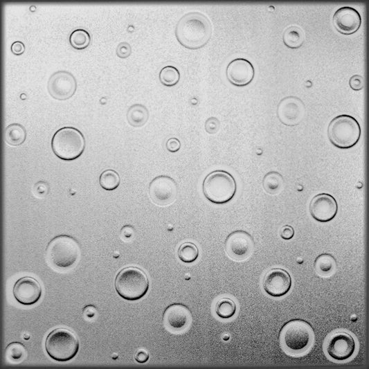 Silver Bubbles: Decorative Ceiling & Wall Panels - 2m2 (21.52 sqft) - 8 Panels