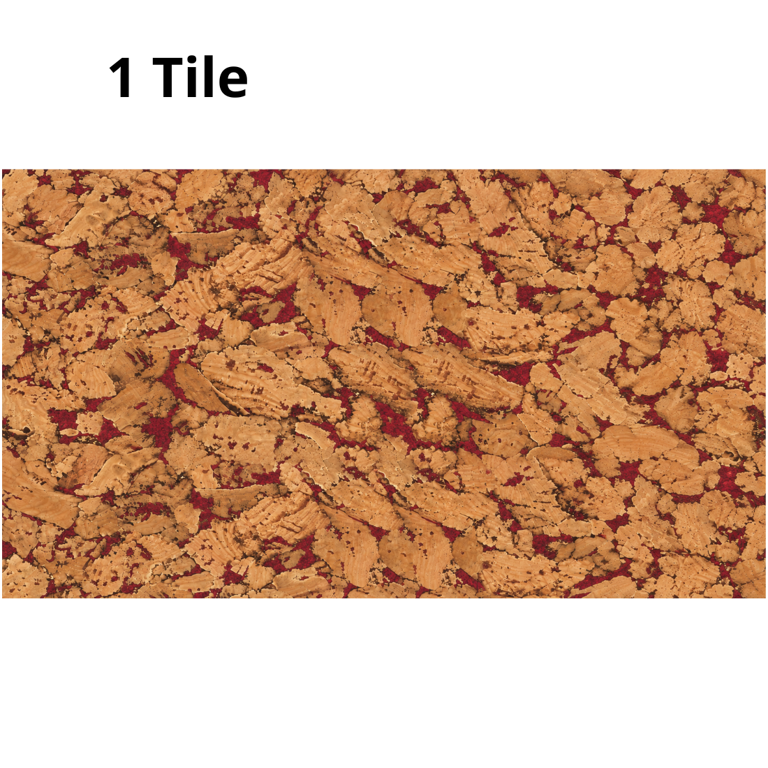 Decorative Cork Wall Tiles - Tea Rose - 1 Tile - 0.18m2 (1.94sqft)