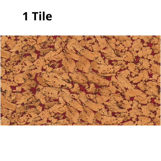 Decorative Cork Wall Tiles - Tea Rose - 1 Tile - 0.18m2 (1.94sqft)