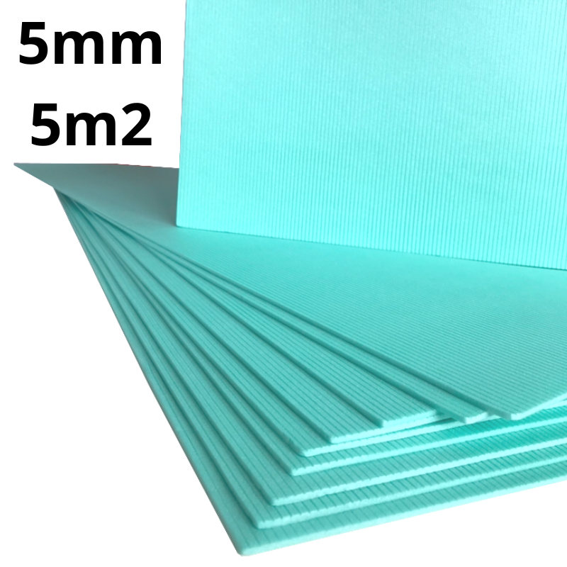 Underlay XPS 5mm provides thermal insulation for laminate and wood flooring, enhancing comfort and energy efficiency.