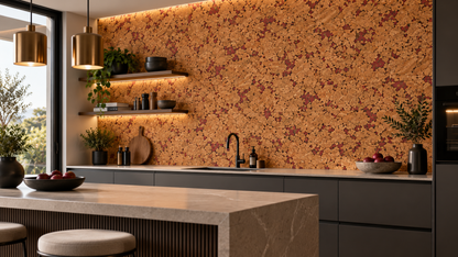 Decorative Cork Wall Tiles - Tea Rose - 1 Pack - 1.98m2 (21.31sqft)