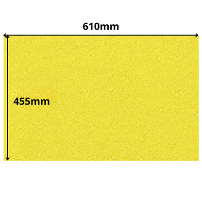 Cork Sheet - 610 x 455mm - 5mm - Decor and DIY - Pack of 1 - Self-adhesive, peel and stick - Yellow