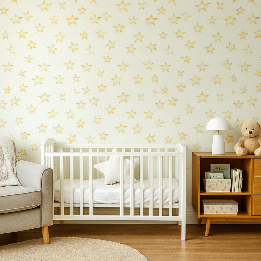 Gold Stars: Decorative Ceiling & Wall Panels - 2m2 (21.52 sqft) - 8 Panels