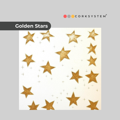 Gold Stars: Decorative Ceiling & Wall Panels - 2m2 (21.52 sqft) - 8 Panels