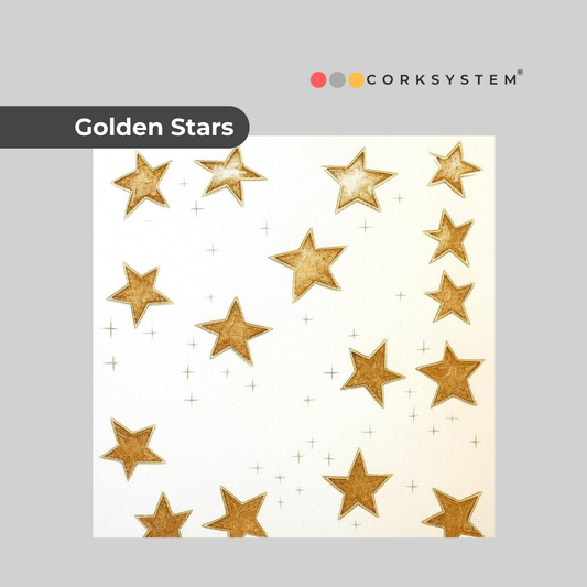 Gold Stars: Decorative Ceiling & Wall Panels - 2m2 (21.52 sqft) - 8 Panels