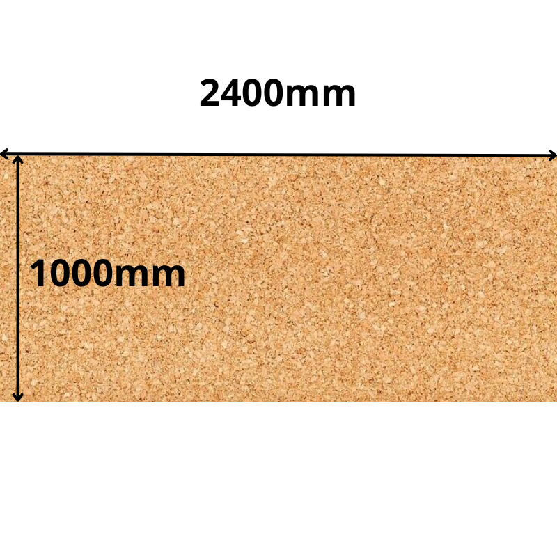 Cork Sheet Roll - 1000x2400mm - 2mm - Décor and DIY - Pack of 1