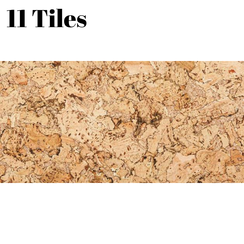 Decorative Cork Wall Tiles - Natural - 1 Pack - 1.98m2 (21.31sqft)