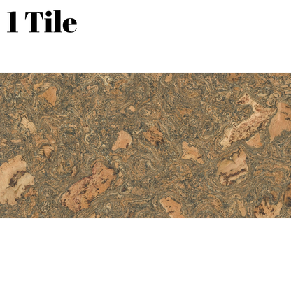 Decorative Cork Wall Tiles - Grey - 1 Tile - 0.18m2 (1.94sqft)