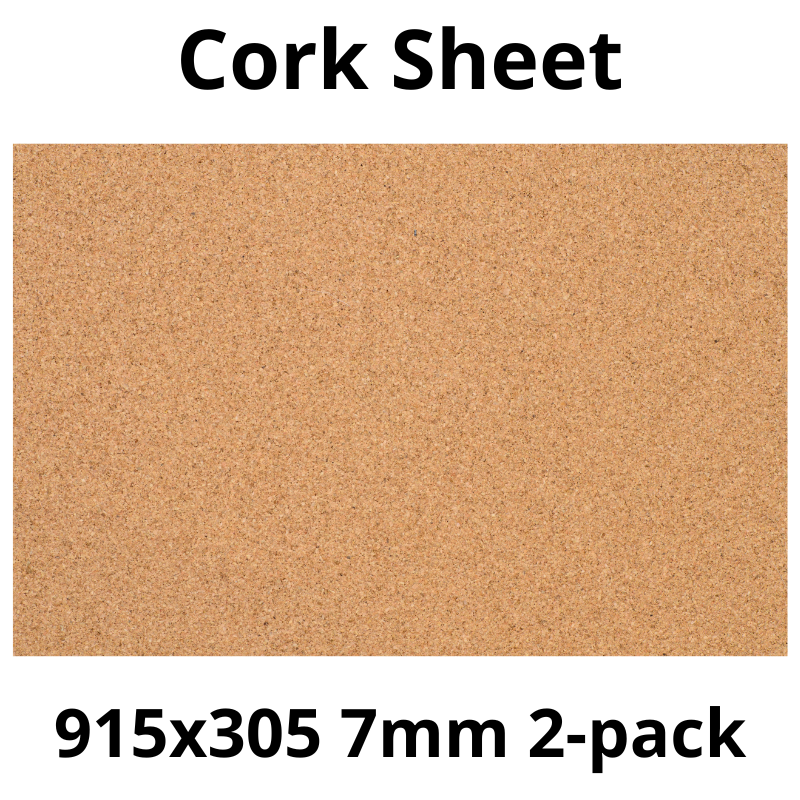 Cork Sheet - 915x305mm - 7mm - Décor and DIY - Pack of 2