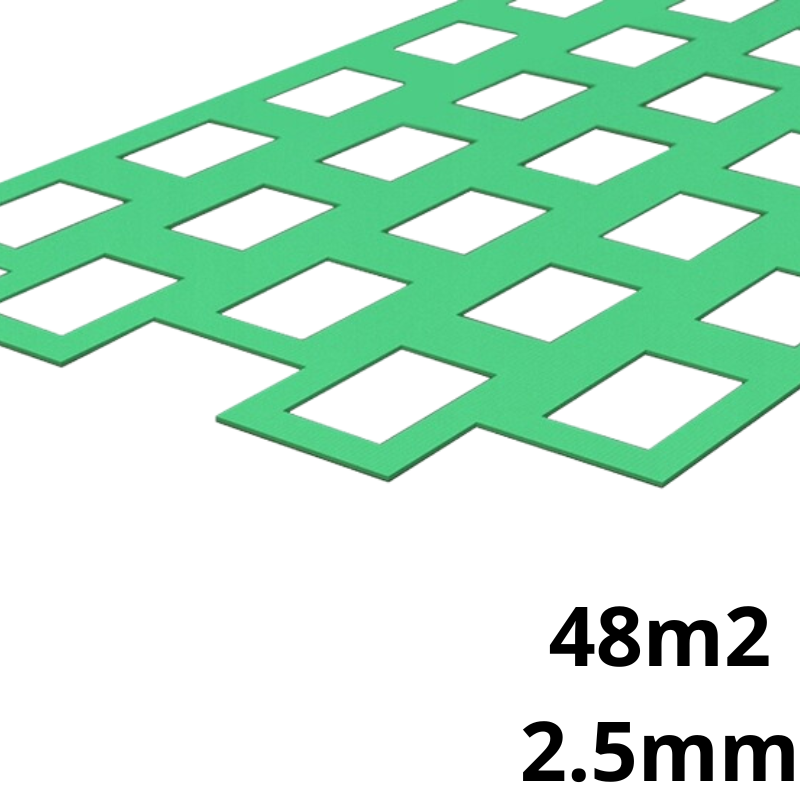 Underlay XPS Thermo-Laminate - Underfloor Heating -  Wood and Vinyl - 2.5mm - 6-42m2 (64.58-452.08 sqft)