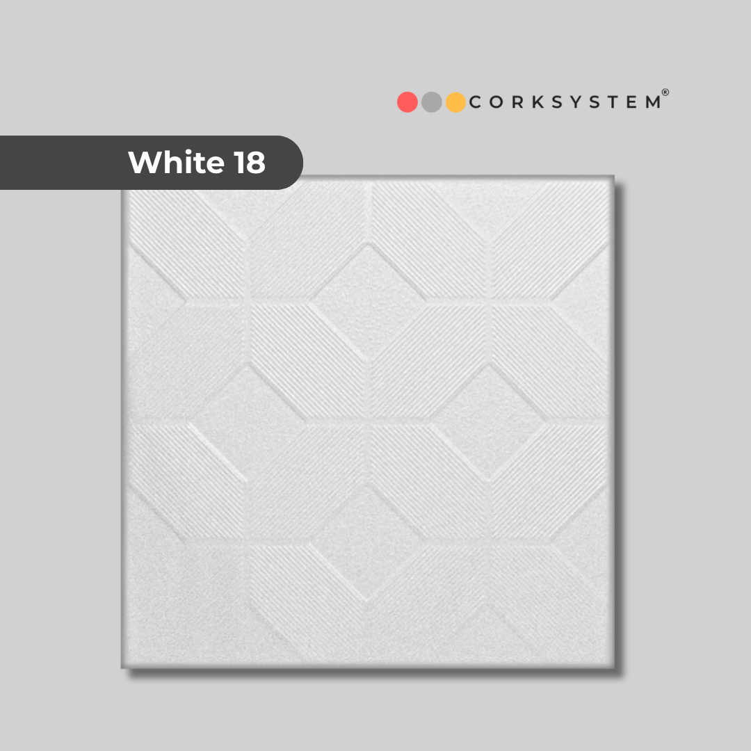 White 18: Decorative Ceiling & Wall Panels - 2m2 (21.52 sqft) - 8 Panels