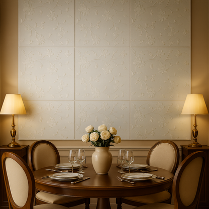 White 2: Decorative Ceiling & Wall Panels - 2m2 (21.52 sqft) - 8 Panels