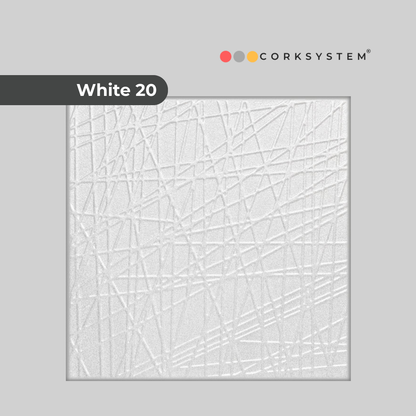 White 20: Decorative Ceiling & Wall Panels - 2m2 (21.52 sqft) - 8 Panels