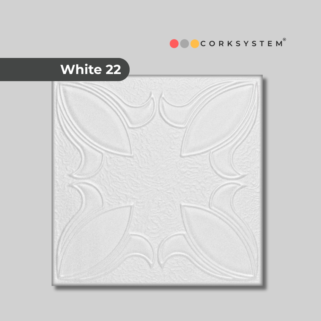 White 22: Decorative Ceiling & Wall Panels - 2m2 (21.52 sqft) - 8 Panels