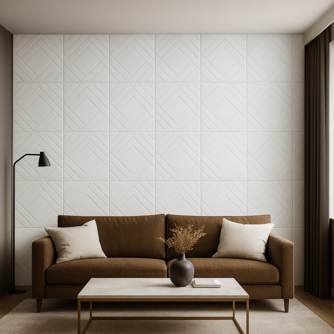 White 4: Decorative Ceiling & Wall Panels - 2m2 (21.52 sqft) - 8 Panels