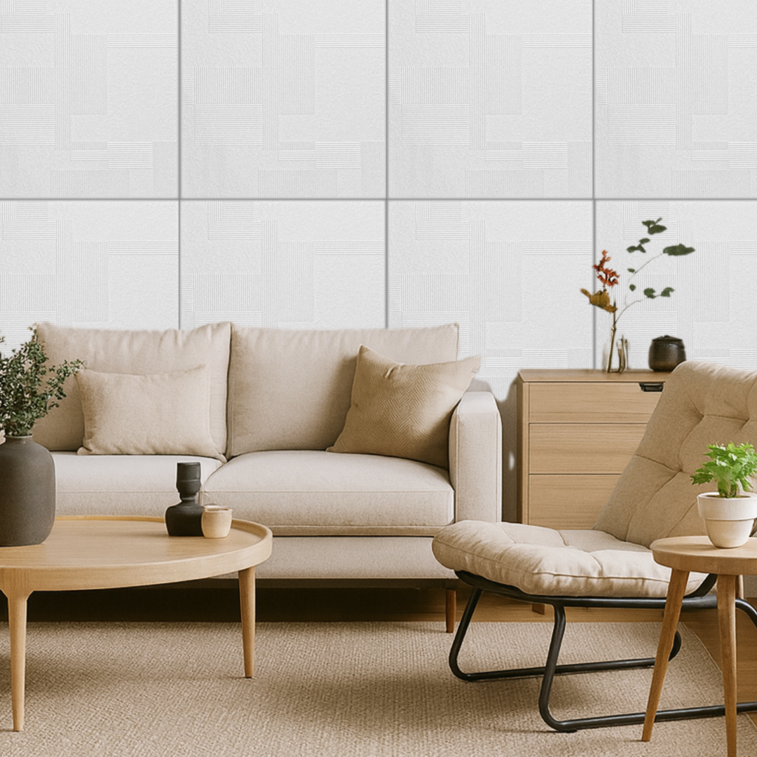 White 9: Decorative Ceiling & Wall Panels - 2m2 (21.52 sqft) - 8 Panels